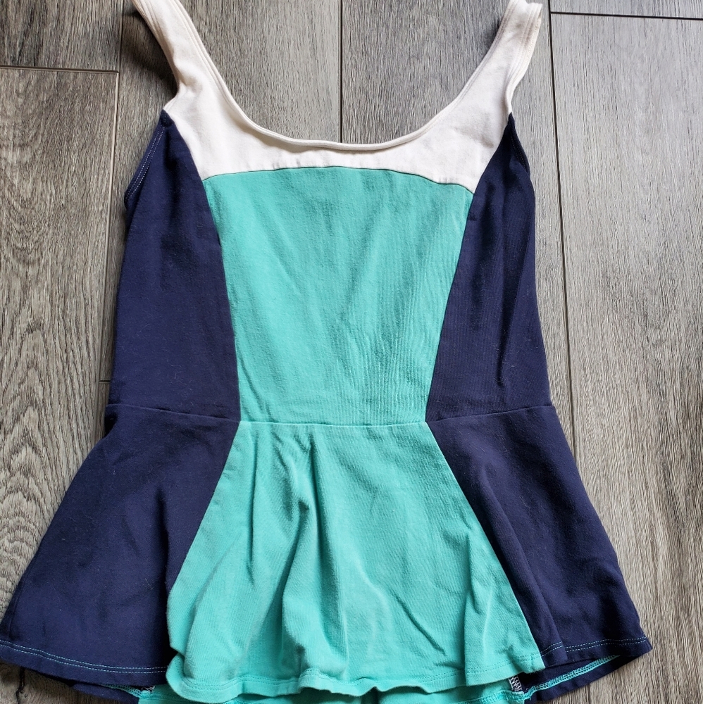 Express color block peplum top